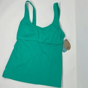 prAna Rimini Tankini Swim Top in Aqua Wave XS